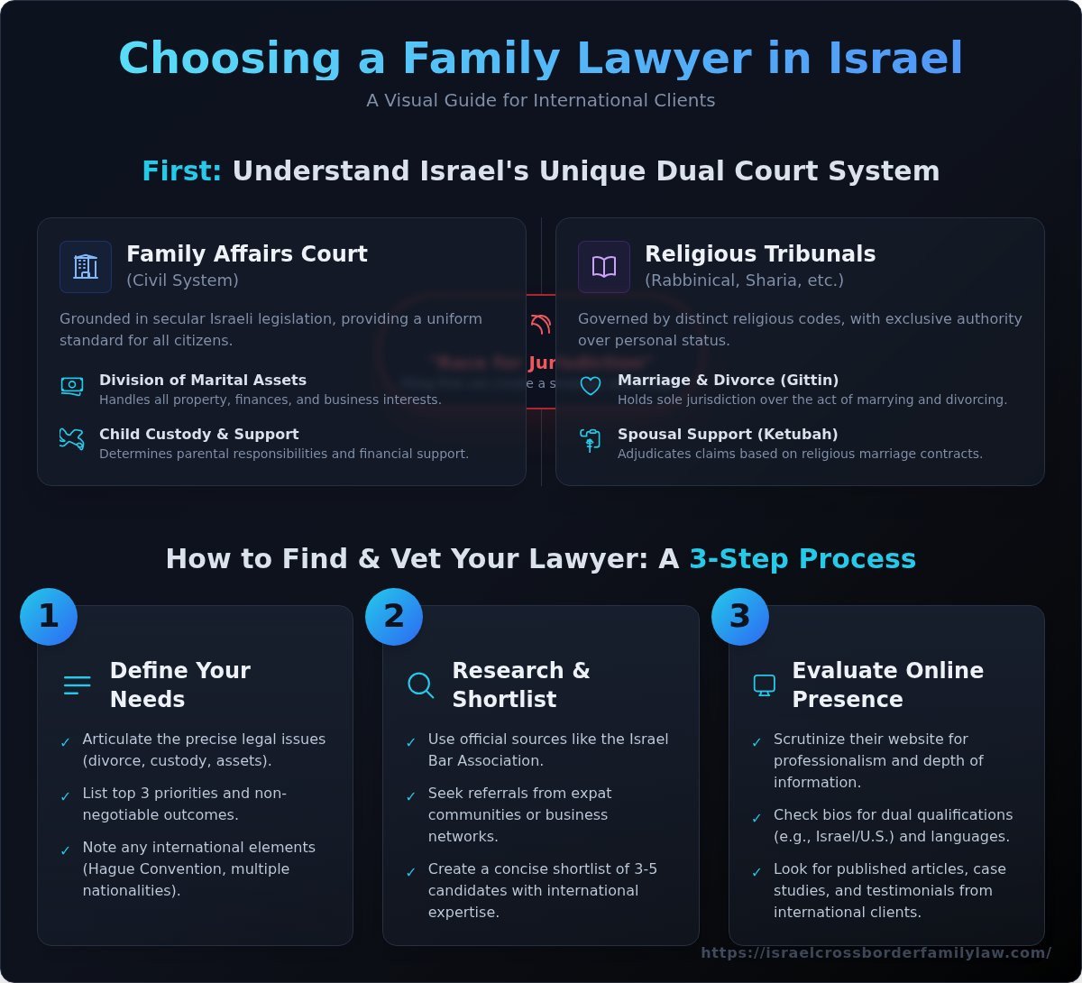 How to Choose a Family Lawyer in Israel: A Guide for International Cases