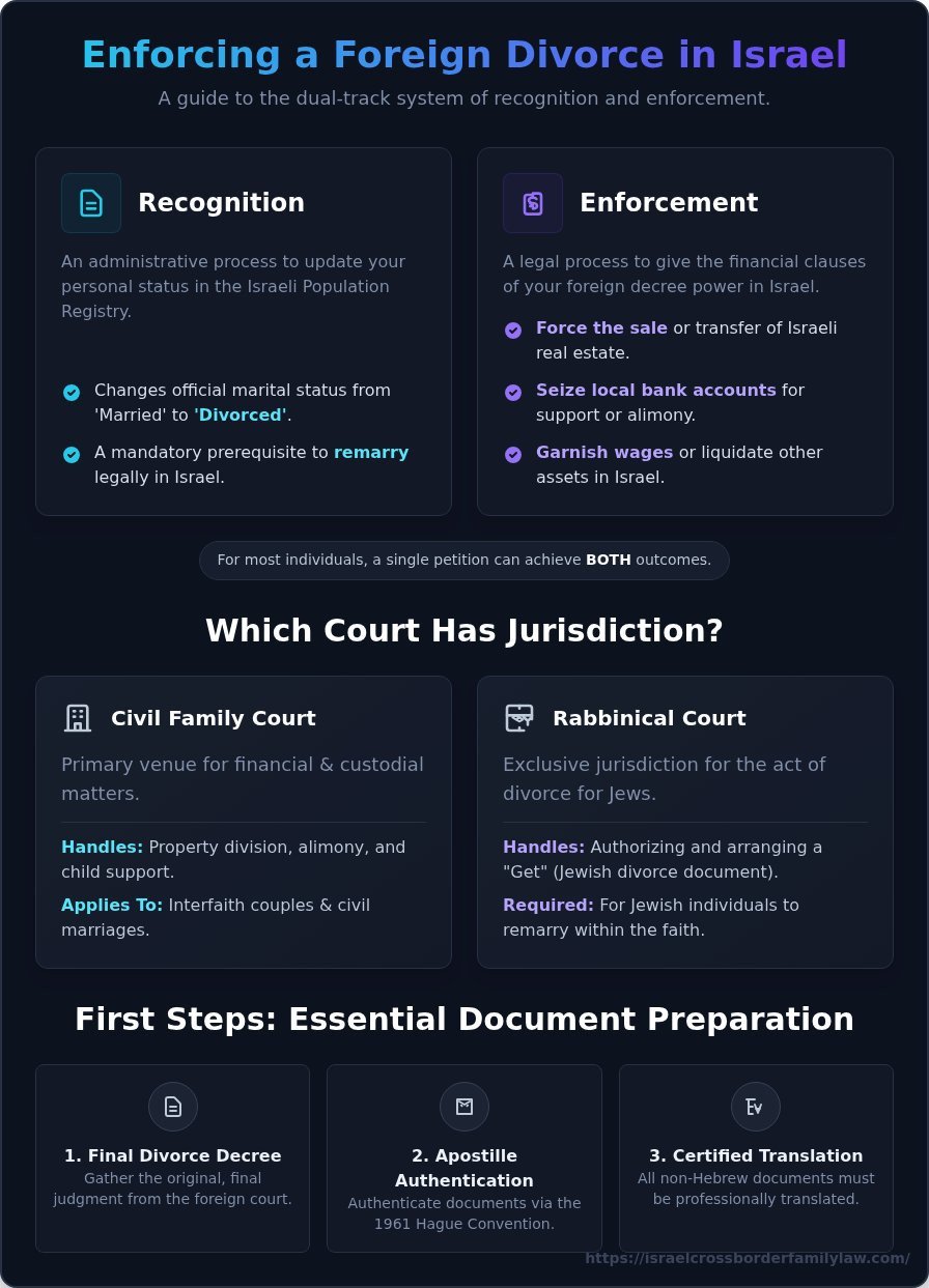 How to Enforce a Foreign Divorce Decree in Israel: A Complete Guide