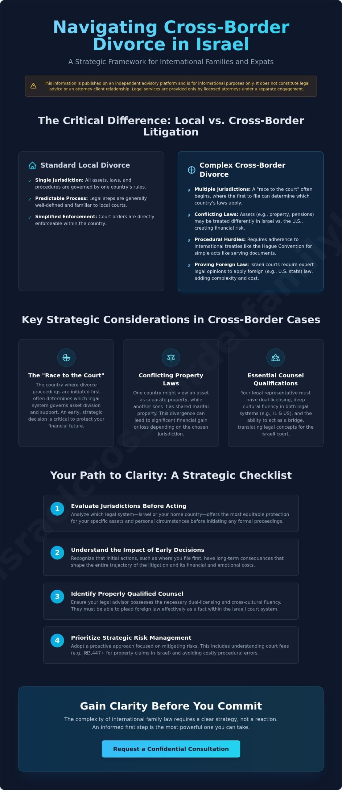 Cross Border Divorce Litigation in Israel: A Strategic Guide for International Families