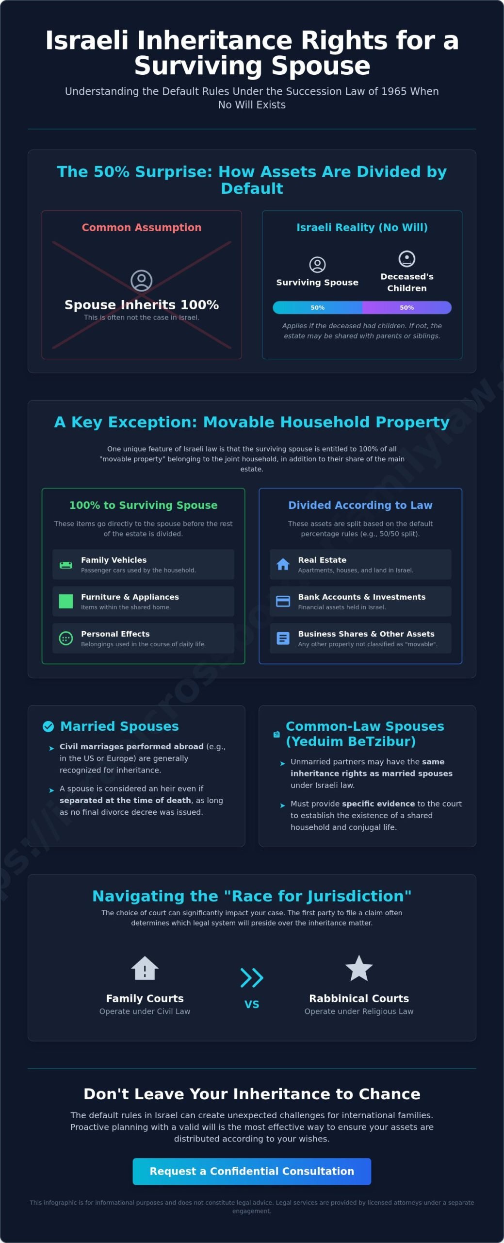 Israeli Inheritance Rights of a Surviving Spouse: A Guide for Cross-Border Families