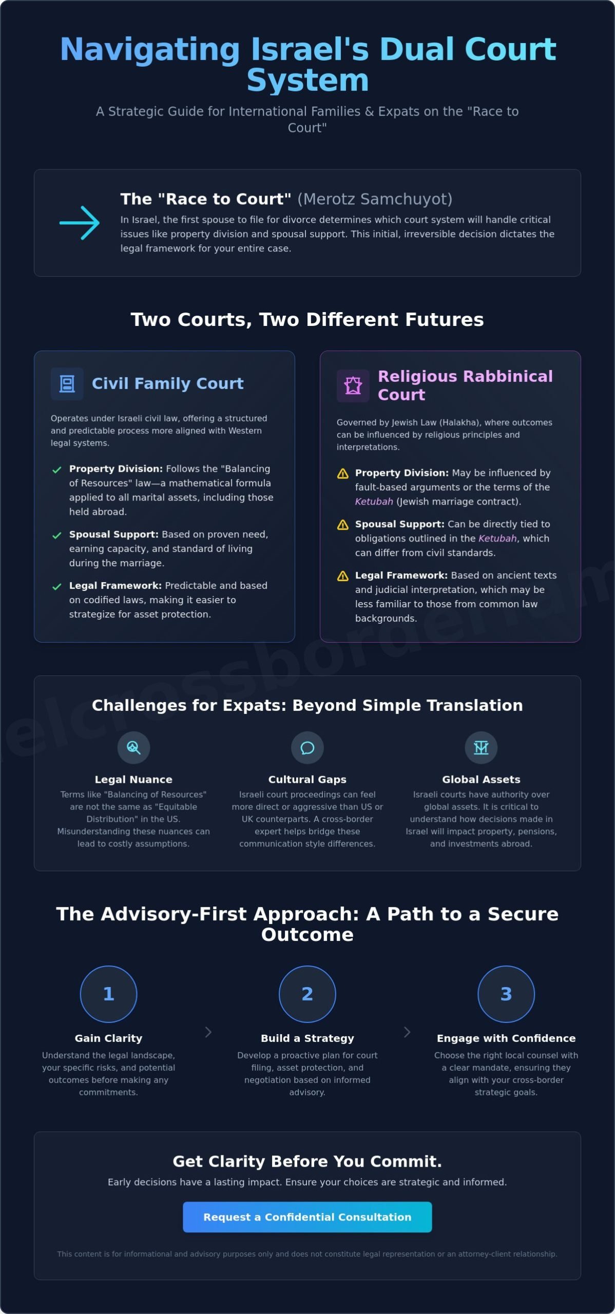 English Speaking Family Lawyer in Israel: A Strategic Guide for Cross-Border Families
