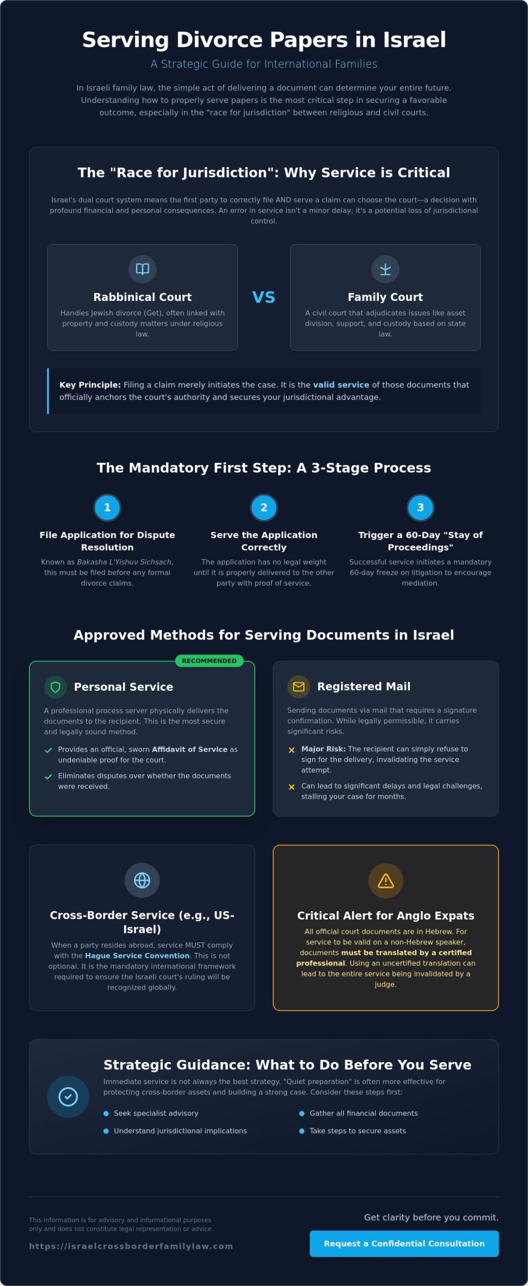 How to Serve Divorce Papers in Israel: A Guide for International Families (2026)