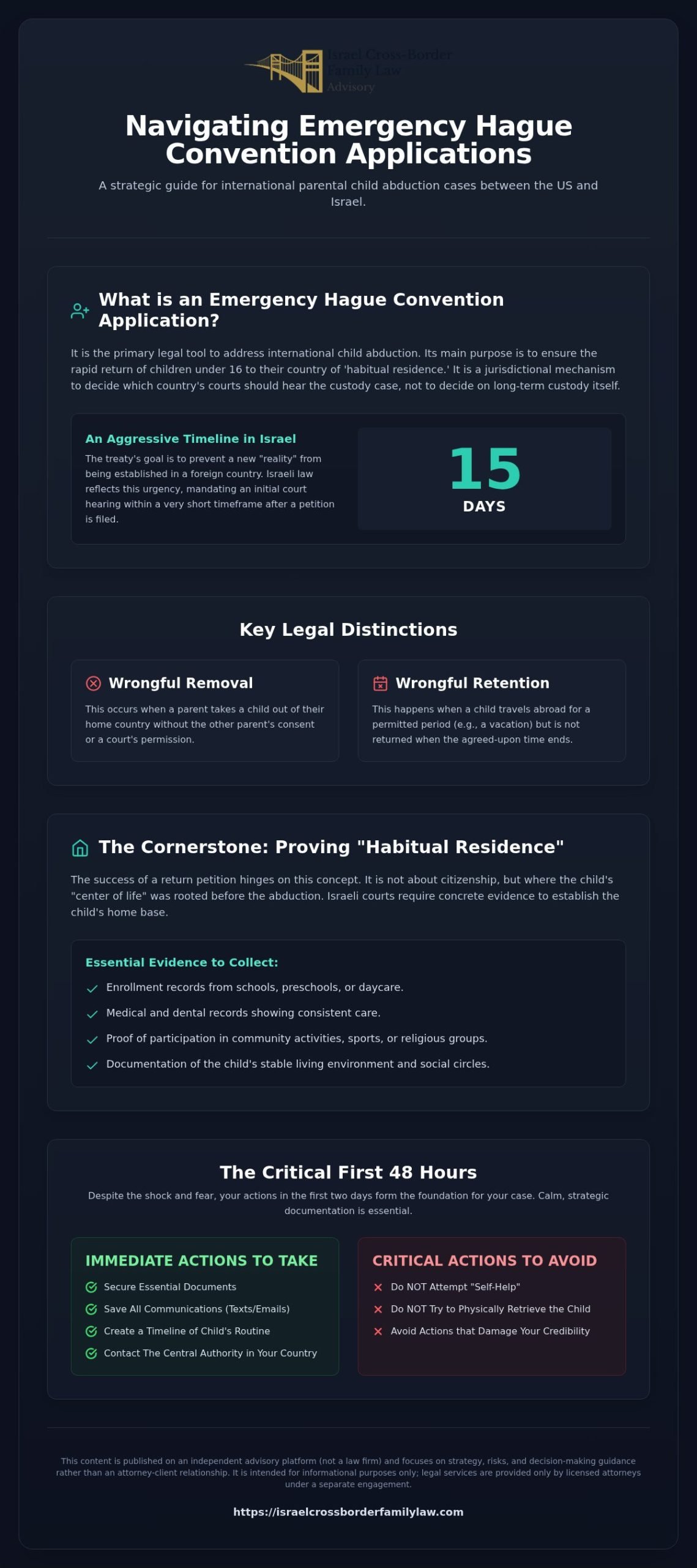 Emergency Hague Convention Applications: Your Legal Guide